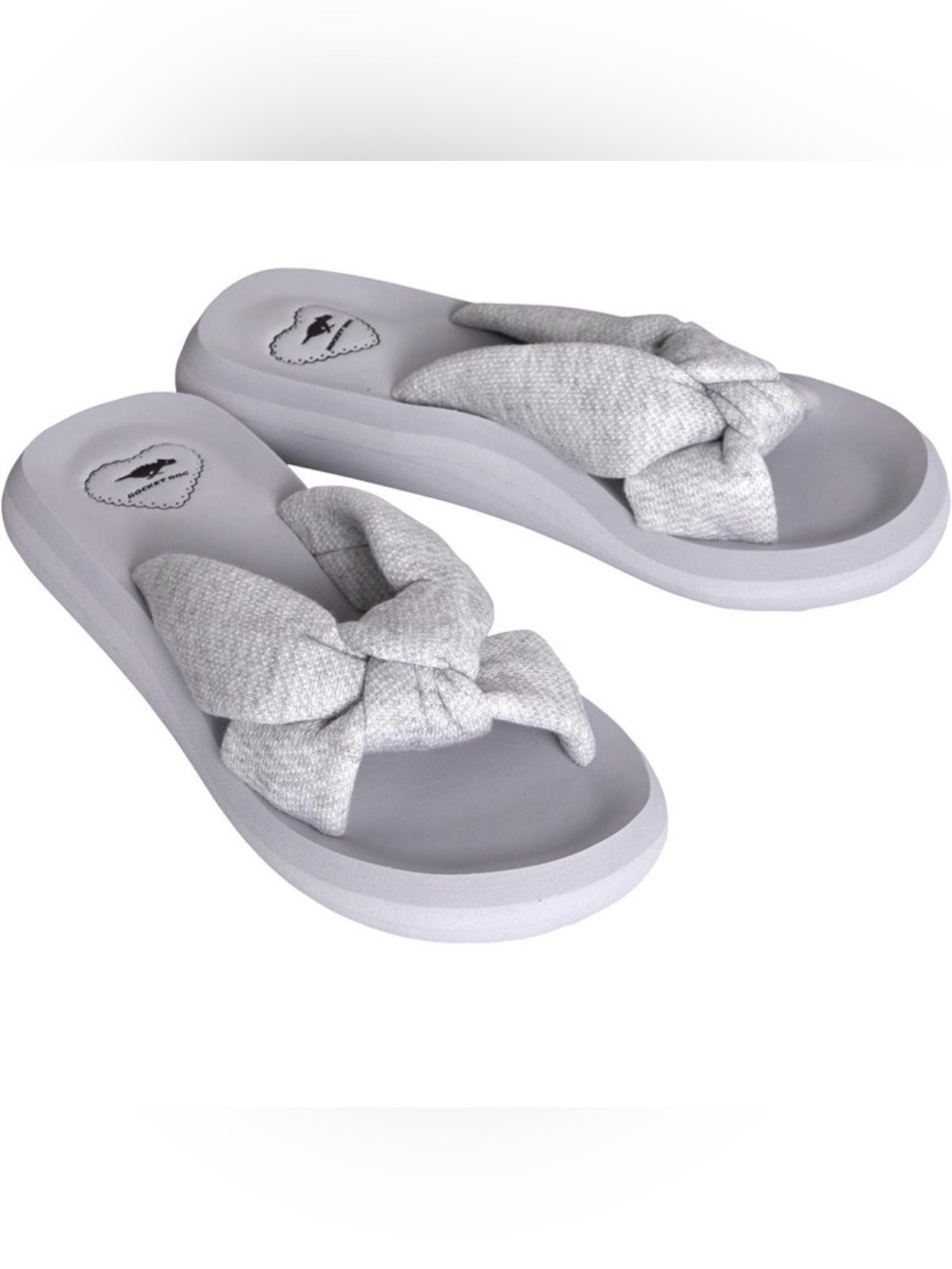 Rocket Dog Light Gray Knotted Platform Flip Flop Sandals - Women